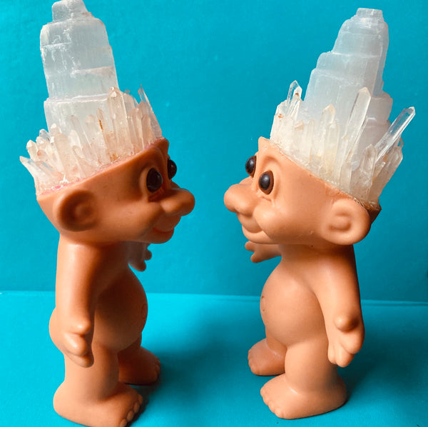 Crystal Troll (Quartz & Selenite)